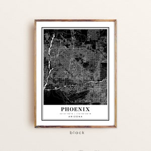 Phoenix Arizona map, Phoenix AZ map, Phoenix city map, Phoenix print, Phoenix poster, Phoenix art, Phoenix map, Custom map prints image 5