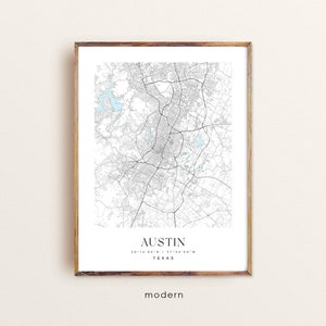 Austin Texas map, Austin TX map, Austin city print, Austin poster, Austin art, Custom city map, Wall Art
