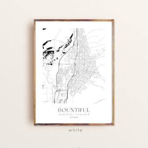 Bountiful Utah Map, Bountiful UT Map, Bountiful City Print, Bountiful