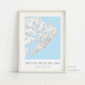 Hilton Head Island South Carolina map, Hilton Head Island SC map, Hilton Head Island city print, Hilton Head Island poster, Custom Wall Art