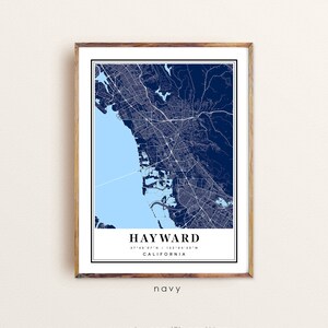 Hayward California Map Hayward CA Map Hayward City Map | Etsy