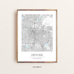 Denver Colorado Map Art Print: Custom Cityscape Wall Art