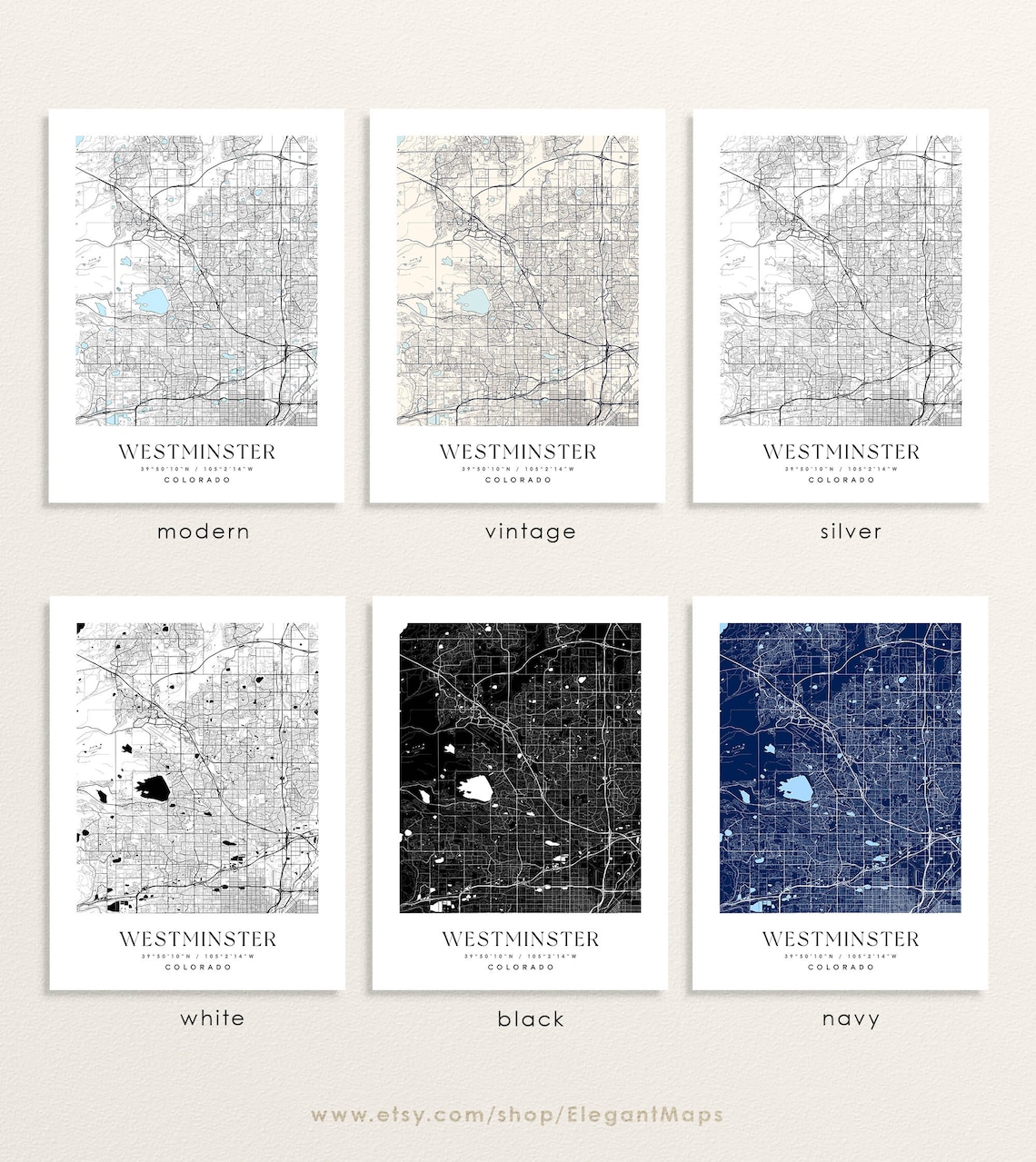 Westminster Colorado Map Westminster CO Map Westminster City Etsy UK