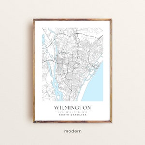 Wilmington NC Map Print: Custom City Wall Art