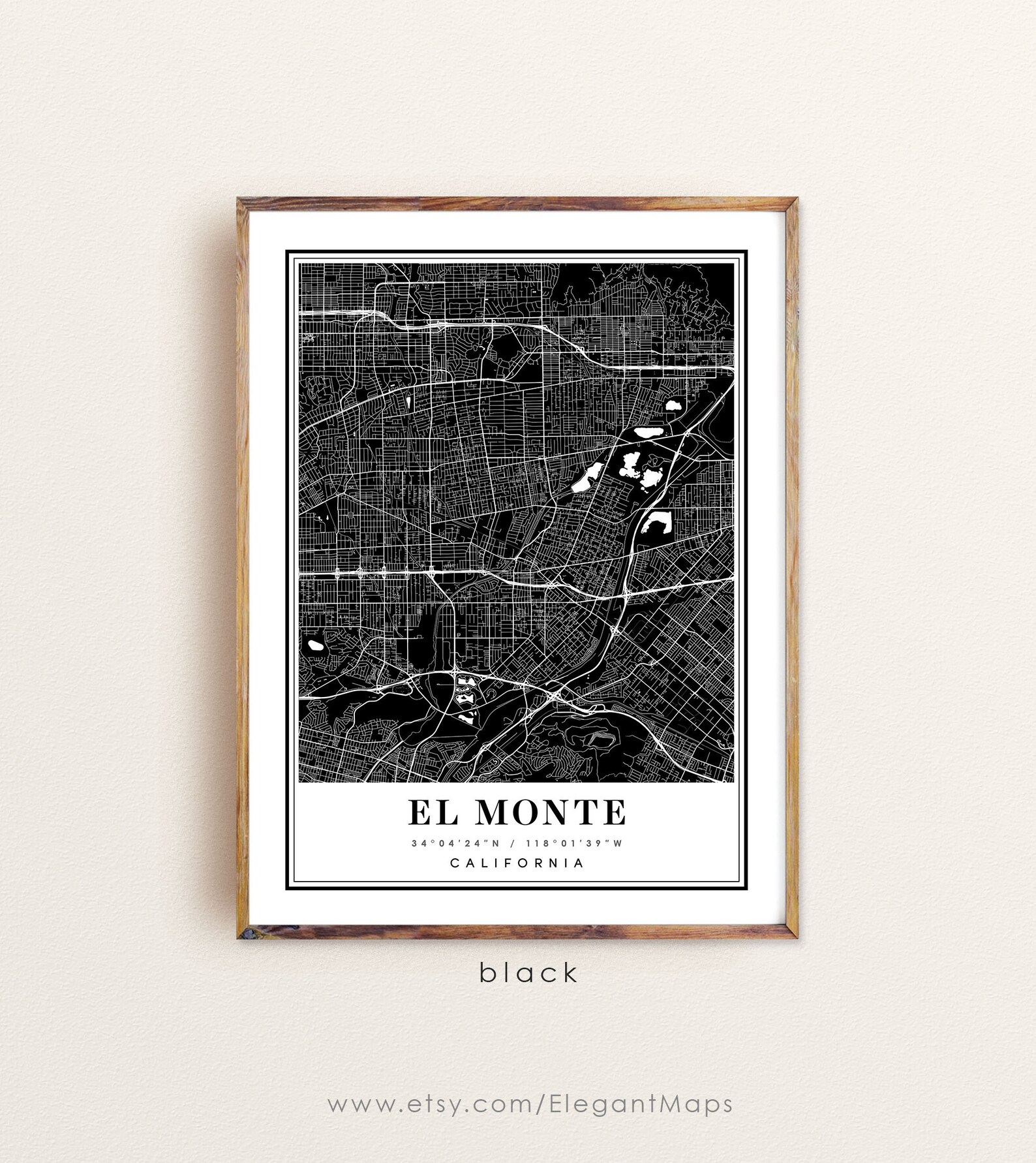 El Monte California Map El Monte CA Map El Monte City Map Etsy