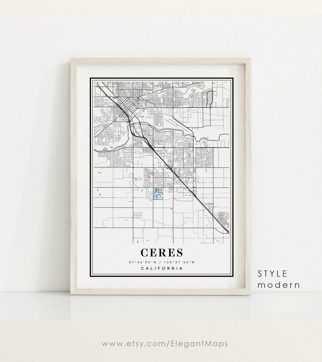 Mapa de Ceres California, mapa de Ceres CA, mapa de la ciudad de Ceres ...