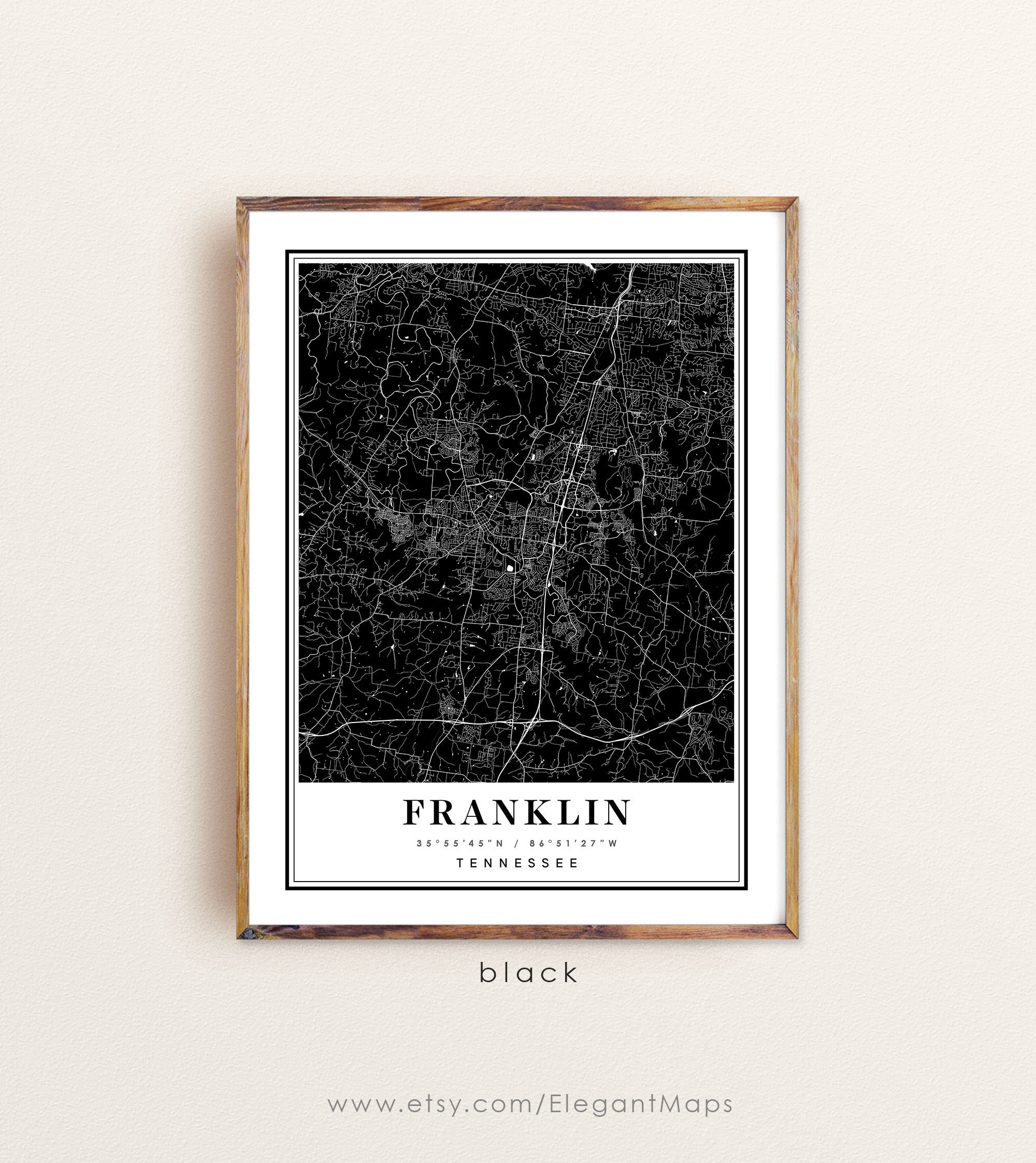 Etsy Franklin City Map