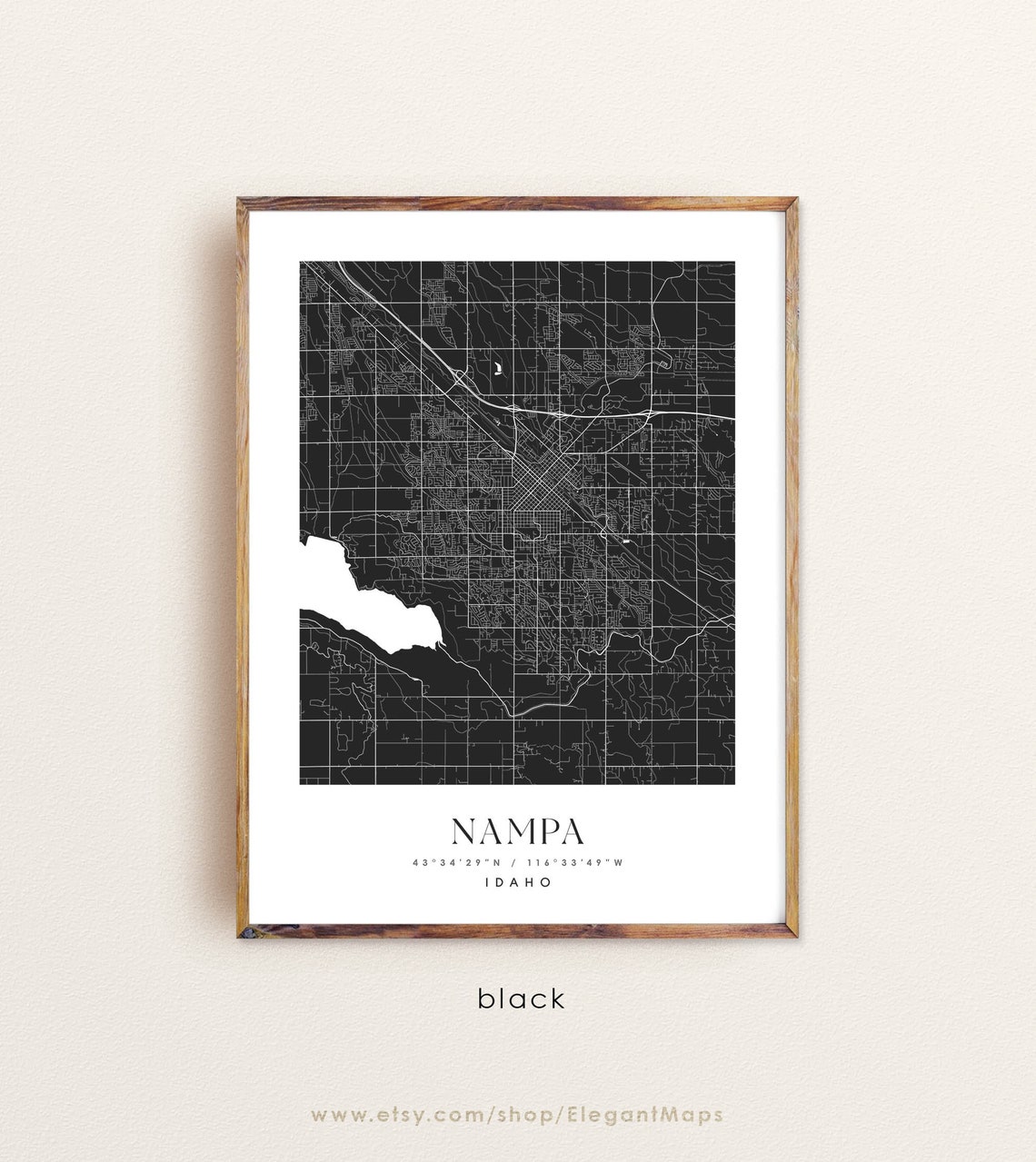 Nampa Idaho Map Nampa ID Map Nampa City Print Nampa Poster | Etsy