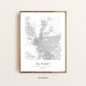 El Paso Texas Map Art Print: Custom City Map