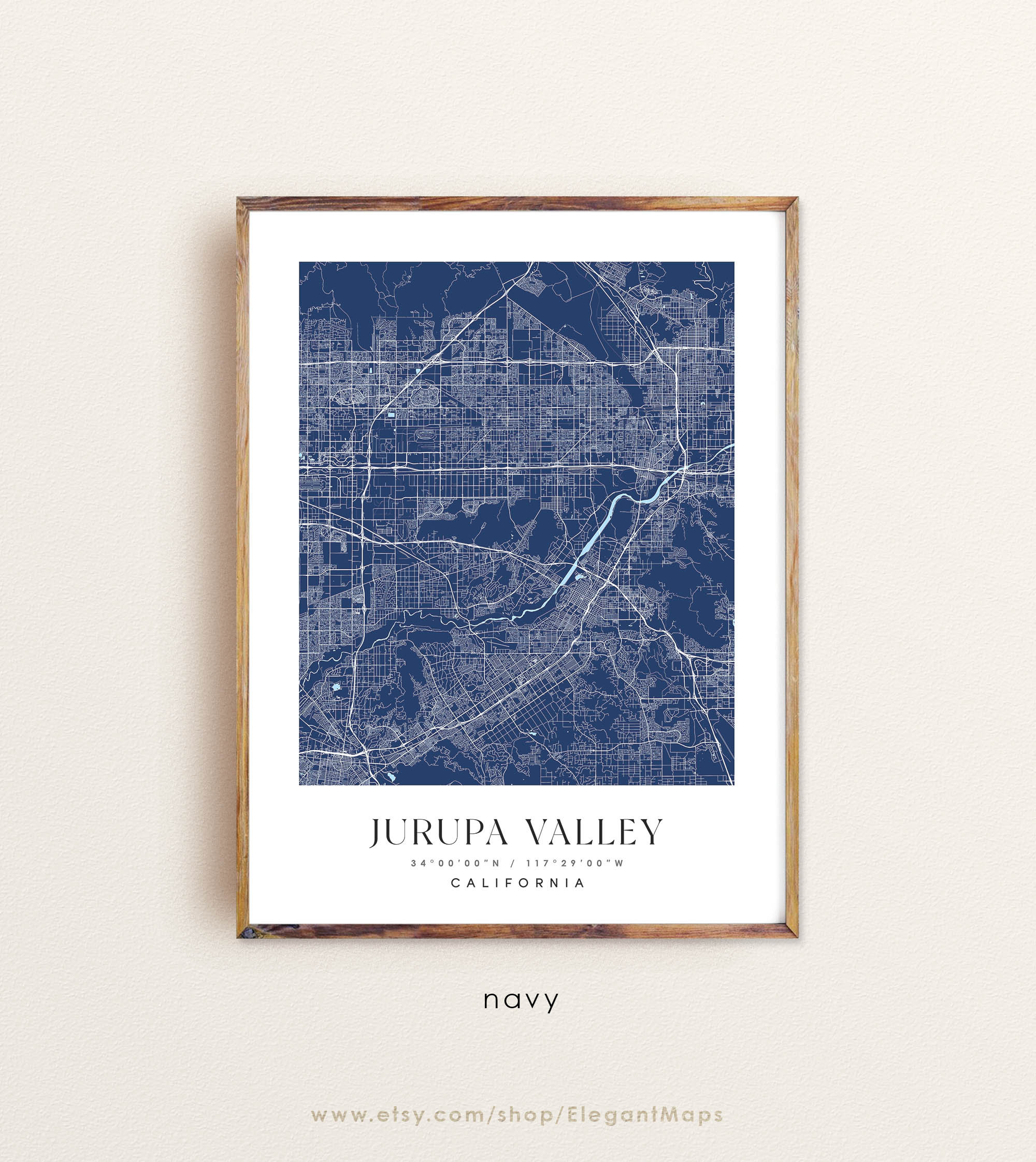Jurupa Valley California Map Jurupa Valley CA Map Jurupa Etsy