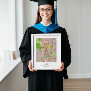 Harding Universität Wall Art College Karte Druck, Searcy AR College Geschenk, Wohnheim Dekor, Abschlussfeier oder Alumni Geschenk