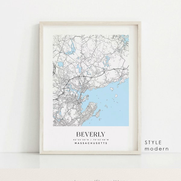 Custom Map Wall Print - Etsy