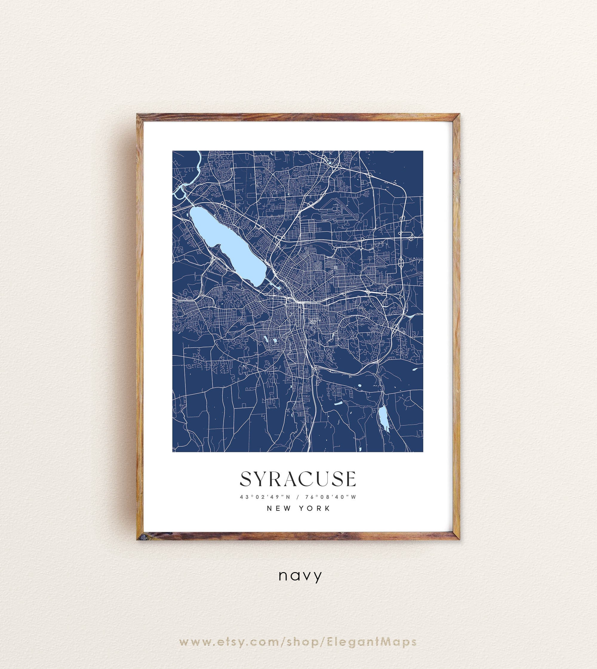 Syracuse New York Map Syracuse NY Map Syracuse City Print | Etsy