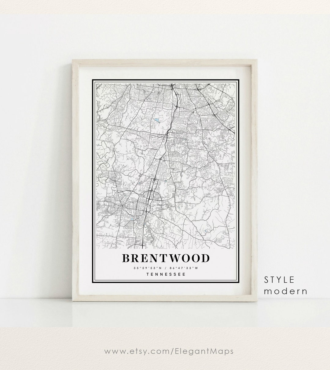 Brentwood Tennessee Map, Brentwood TN Map, Brentwood City Map ...