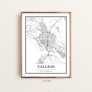 Vallejo California Map, Vallejo CA Map, Vallejo City Map, Vallejo Print ...