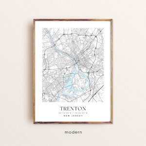 Trenton New Jersey Map Art Print: Custom City Map