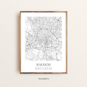 Raleigh NC Map Print: Custom City Wall Art