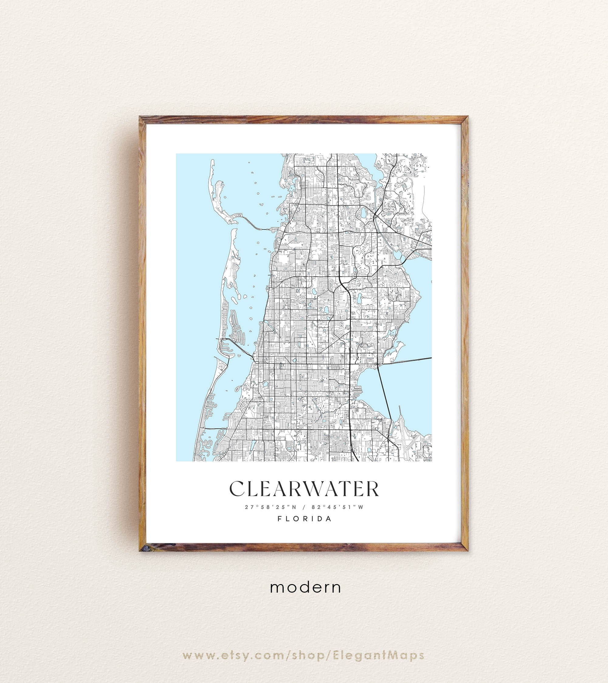 Clearwater Florida Map - n736x1b