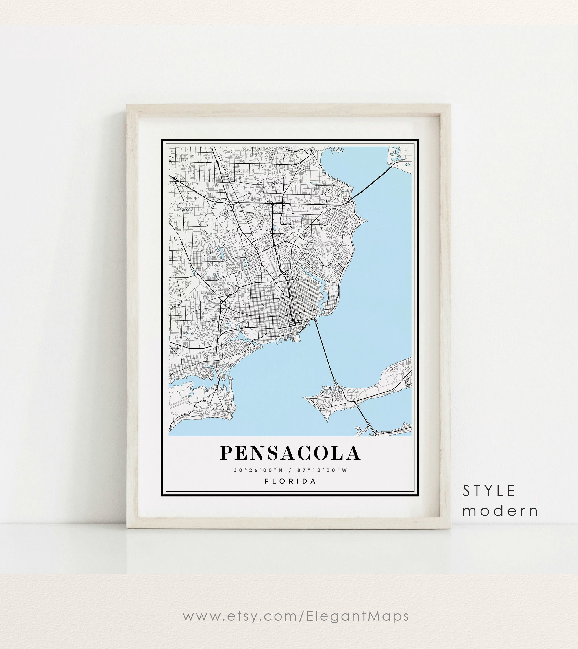 Map Of Florida Navy Blvd Pensacola Il Nf7q 