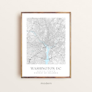 Washington DC City Map Print: Custom Text & Color