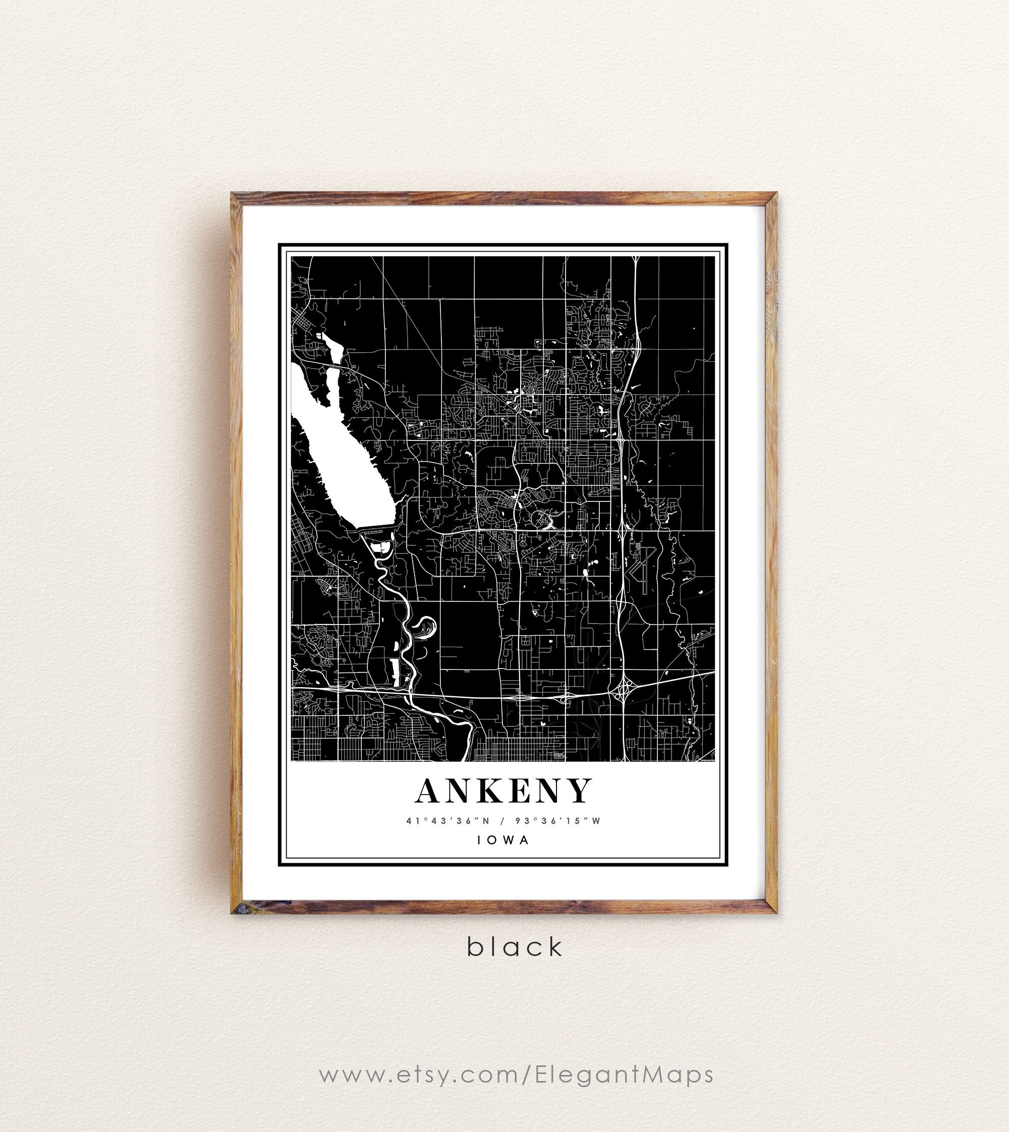 Ankeny Iowa Map Ankeny Ia Map Ankeny City Map Ankeny Print Etsy