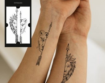 12 Unique Couple Tattoos Lion Tattoo Designs PetPress