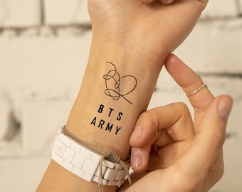 BTSタトゥーシール｜Kpop Army ジョングク ジミン グッズ｜Love