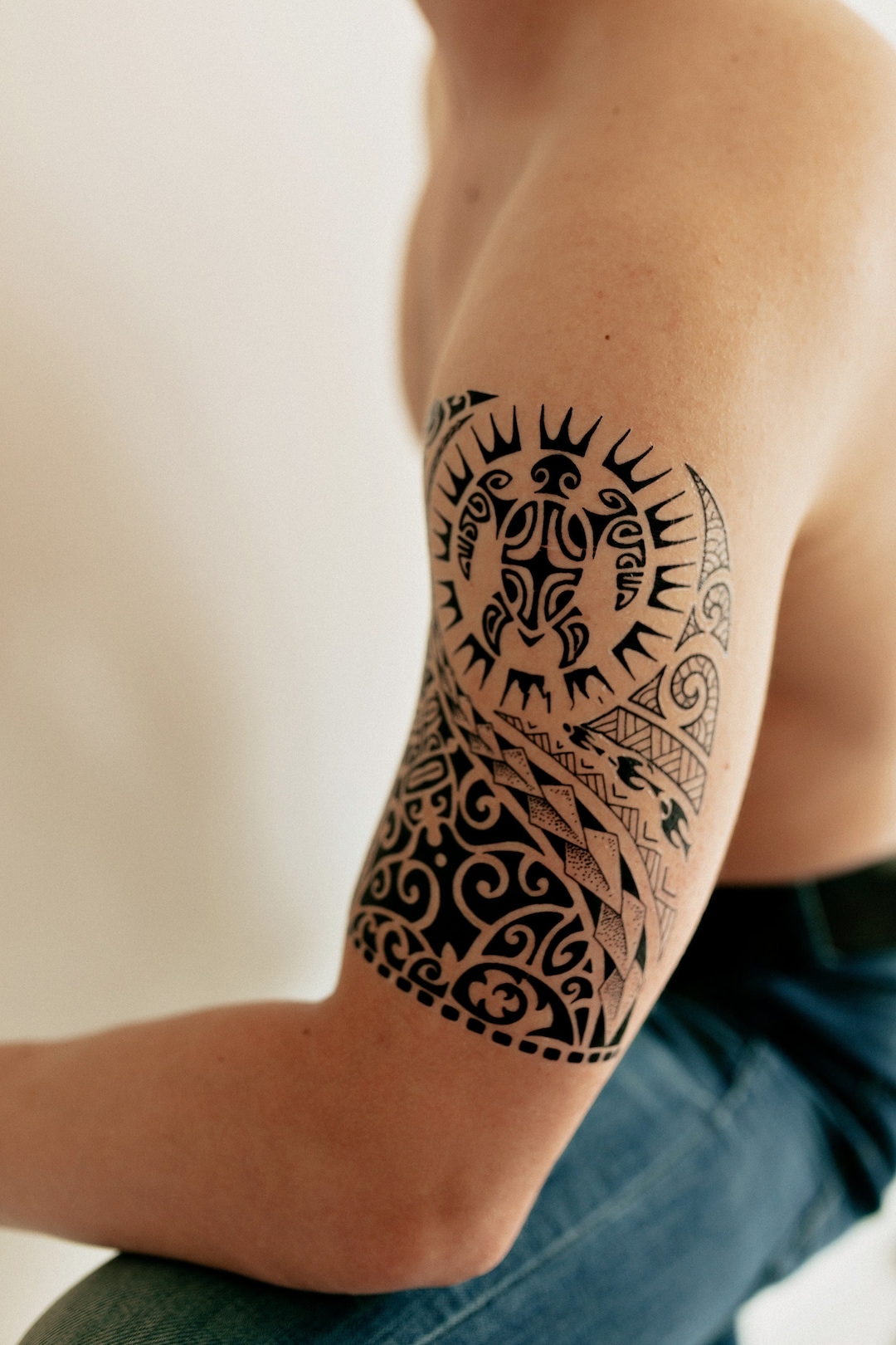 Polynesian Tattoo | Temporary Tattoo of Polynesians | Maori Turtle | Large  Temporary Tattoo | Maori Arm Tattoo | Large Samoan Style Body Art - Etsy, image size:1080x1620