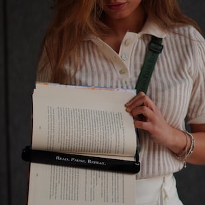 Book Holster with Adjustable Strap | Crossbody Book Bag | Travel-Friendly Book Carrier | Gift for Readers | Book Strap Holder| Bookmark Bag
