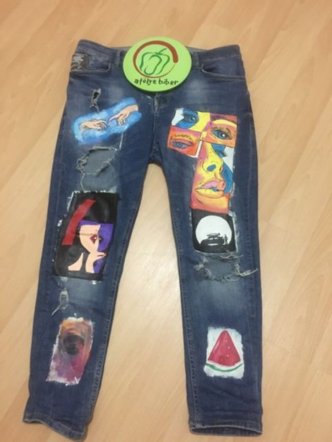 Hand made jeans pants Etsy