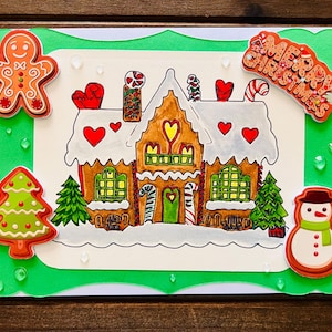 Gingerbread House Merry Christmas Card
