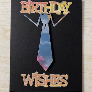 Sophisticated Men&#39;s Tie Birthday Wishes Card – Perfect for Celebrations