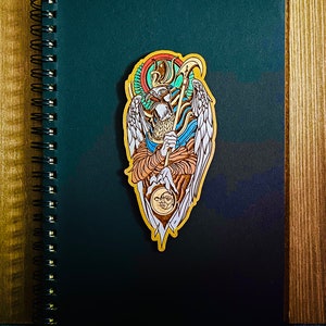 Notebook with Laser-Engraved Horus and Hand-Colored Chipboard - A Unique Artifact for Your Writing Adventures