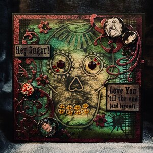 BEST DAD EVER Pirate sugar skull tattoo handmade Father/'s Day card