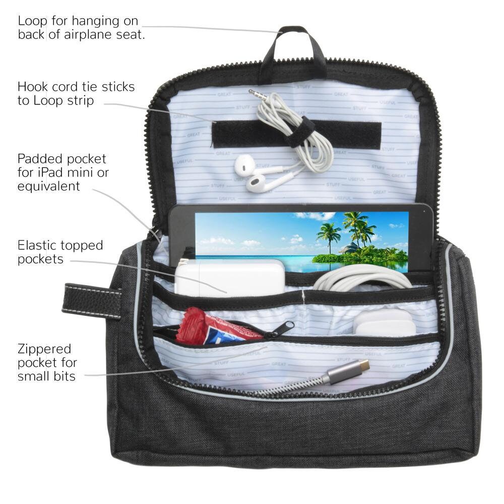 Travel Media Pouch Inflight Carryon Organizer Holds All Etsy