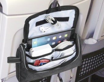 Travel Media Pouch In-Flight Carry-On Organizer — Holds all your Devices and Essentials. Now Available In Leather!