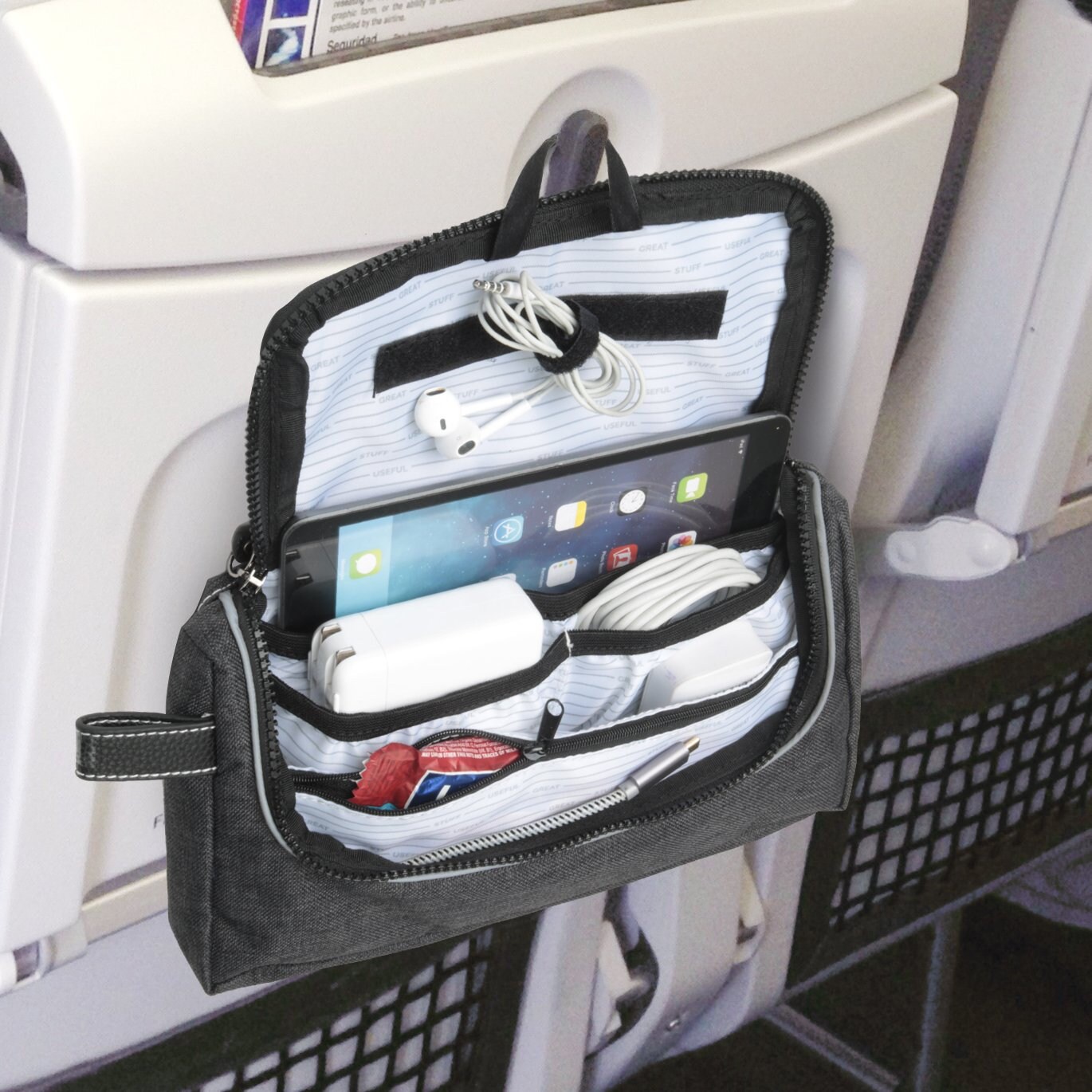 in flight organizer pouch