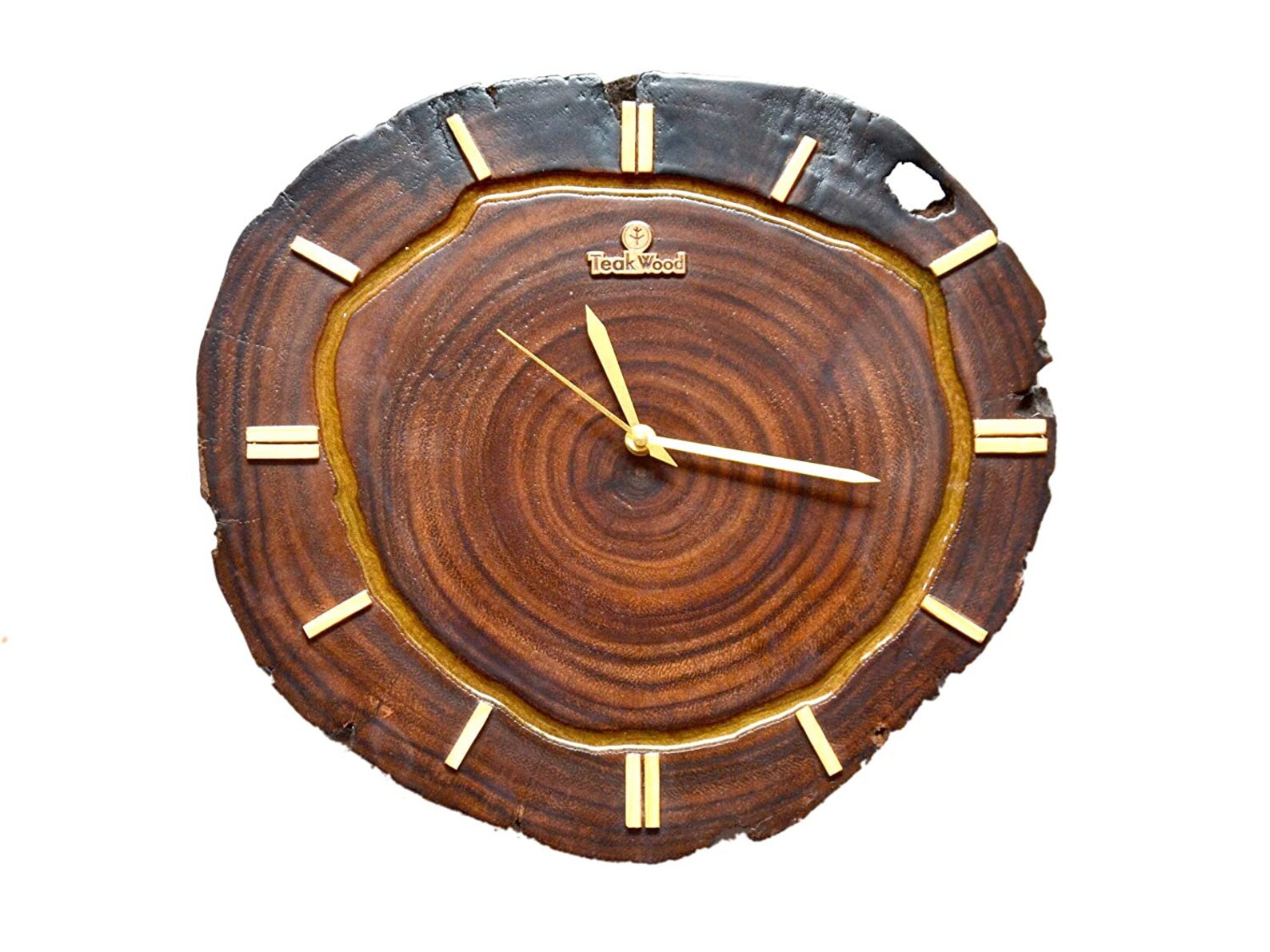 Teak Wood Pure Wooden Hand Made Decorative Wall Clock Etsy