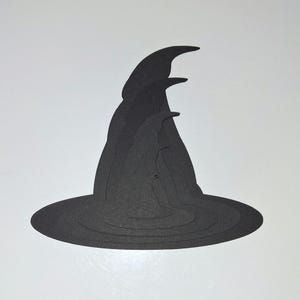Die Cut Black Witch Hats: Halloween Party Decor, Scrapbooking Crafts