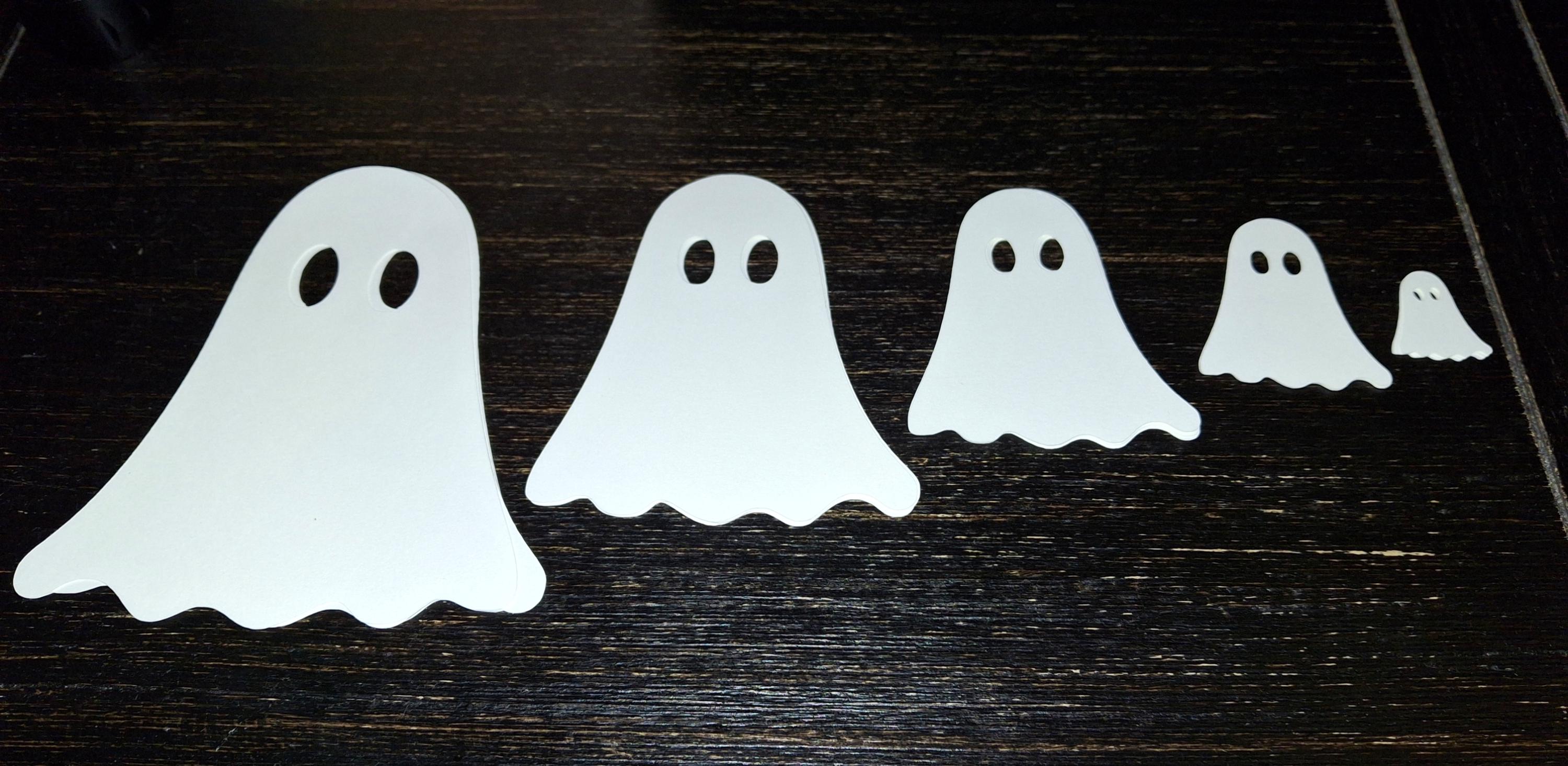 Die Cut Paper Ghosts – Halloween Craft Embellishments | 65lb Cardstock ...