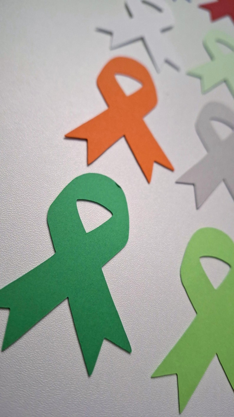 Die Cut Awareness Ribbons – Cardstock Ribbon Shapes for Crafts, Events ...