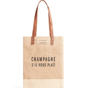 Keep Calm And Drink Champagne Tote Bag – Natural Canvas Reusable Shopping Bag - View #10