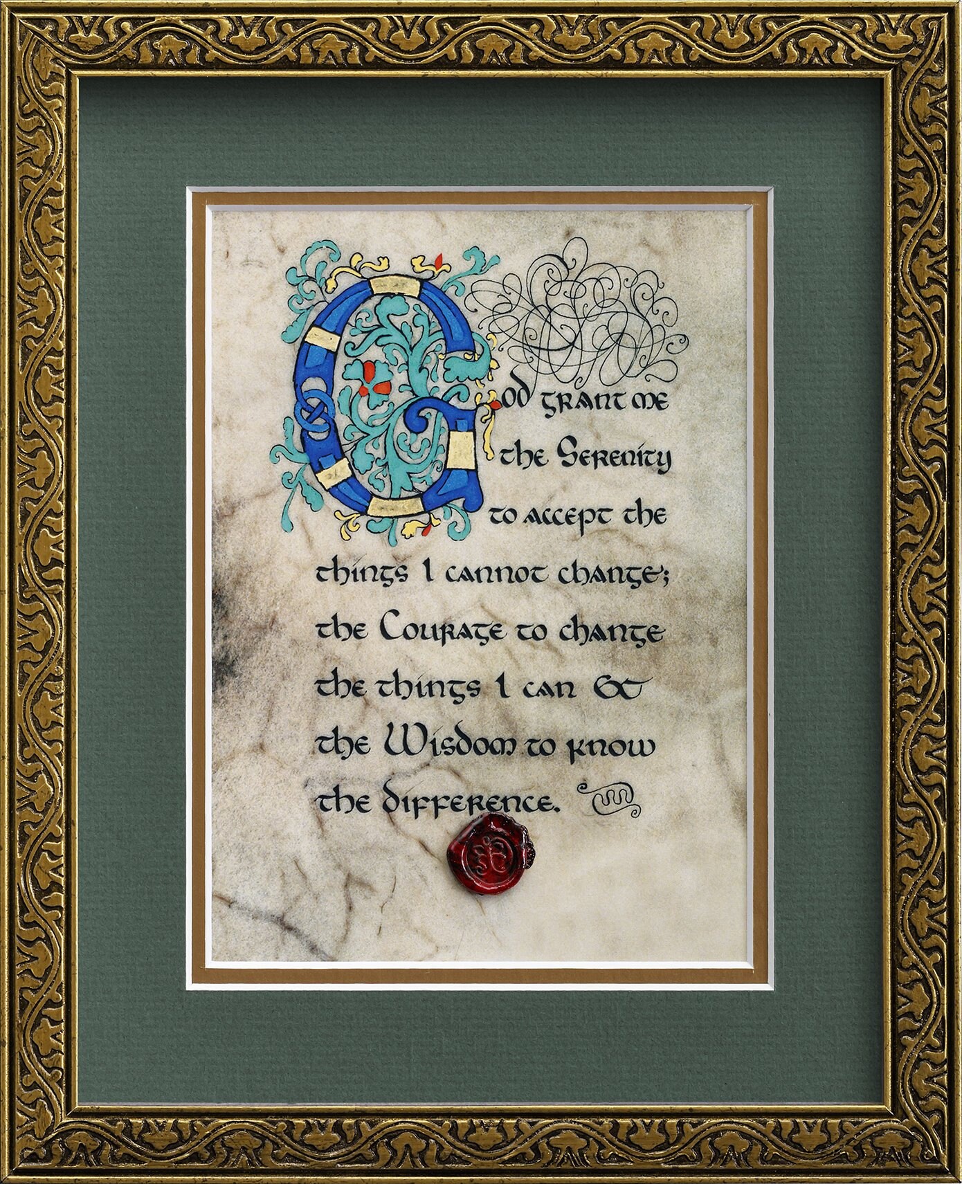 Serenity Prayer Framed Celtic Art Print Etsy