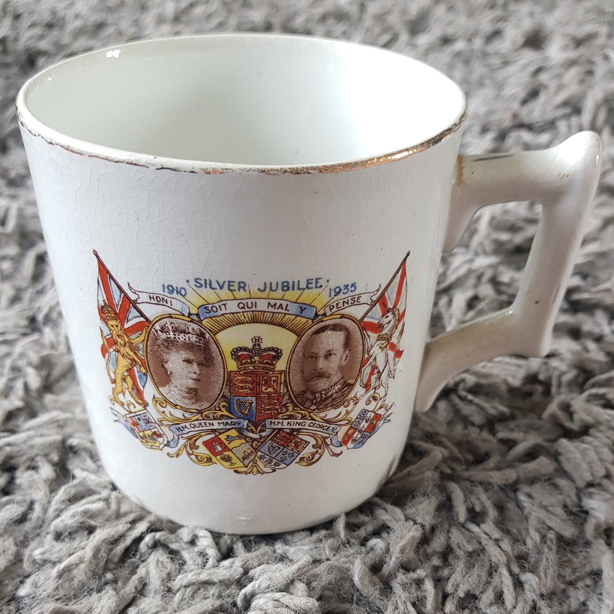 Vintage Silver jubilee cup 1910 1935 Mary and Etsy