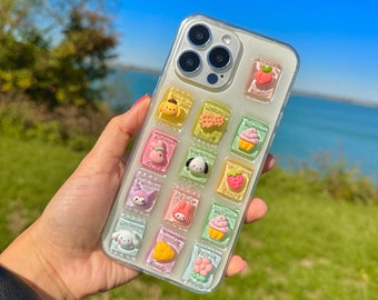 Handmade Chibi Kitty Cat Snack iPhone Case: Kawaii Japanese Characters