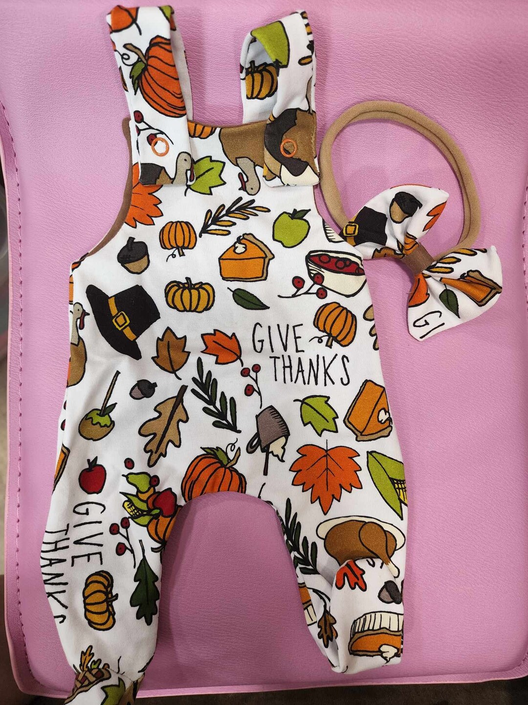 Preemie Thanksgiving Outfit
 17 18 preemie Thanksgiving Turkey Food Footed Overalls Etsy