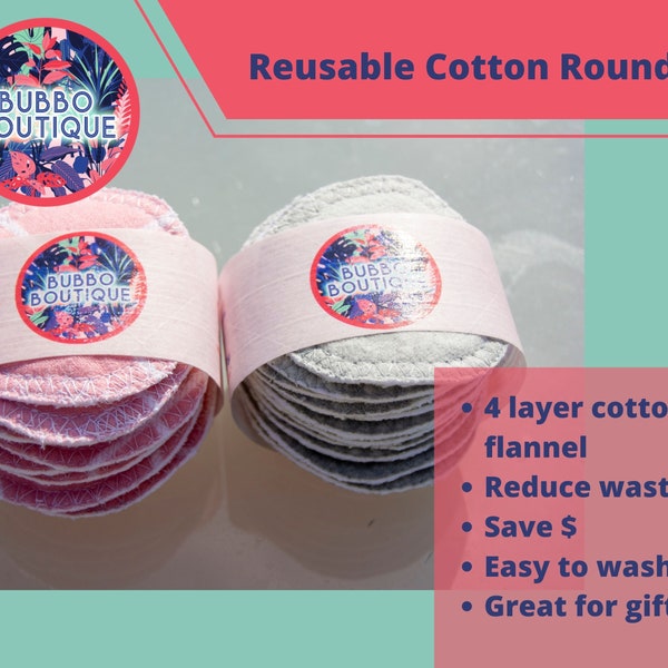 Reusable Cotton Rounds Etsy