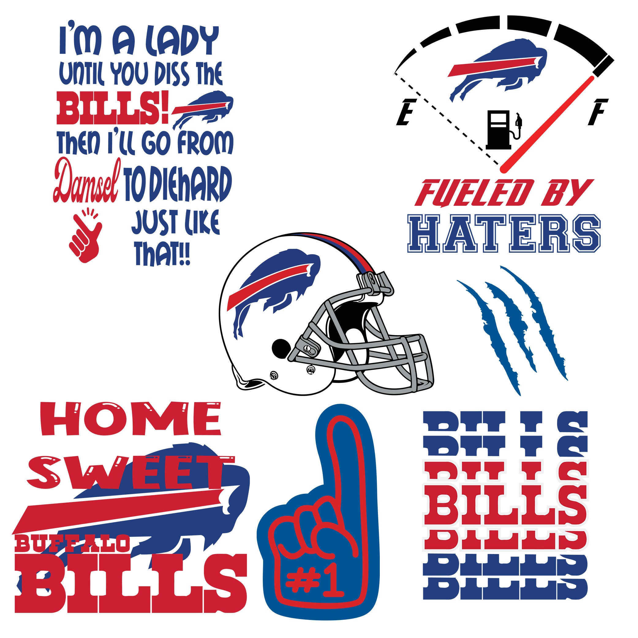 Download Buffalo Bills svg Bundle NFL svg NFL Lover svg dxf png | Etsy