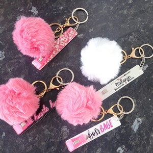 Card Grabber & Fluffy Keychain | Acrylic Card Grabber | ATM Card Accessory | Keychain