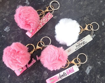Card Grabber & Fluffy Keychain | Acrylic Card Grabber | ATM Card Accessory | Keychain